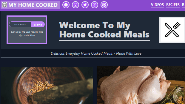 My Home Cooked Recipe Website